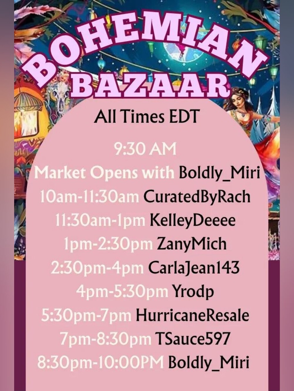 ☮️🍄🌸 Bohemian Bazaar Market Next One August 9th! - Picture 2 of 3